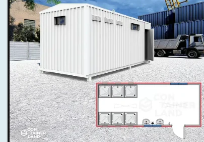 Arriendo Baño 2 Lavamanos y 6 Duchas 1 — Icontainer