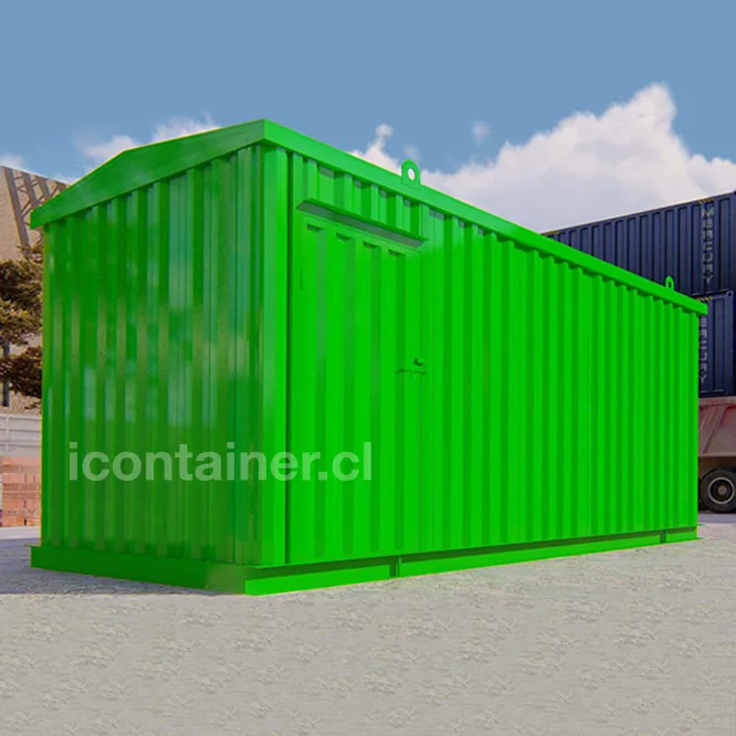 6 x 2,5 mts. |  15 M2  | 1 Portón Lateral — Icontainer