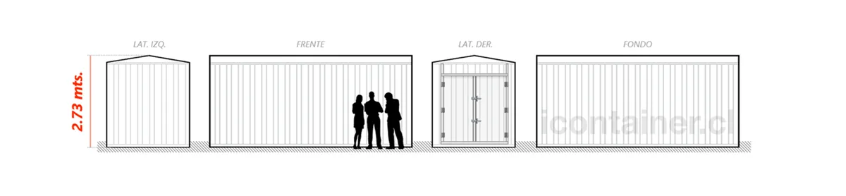 Bodega 6 x 2,5 mts.  |  2 Puertas 3 — Icontainer