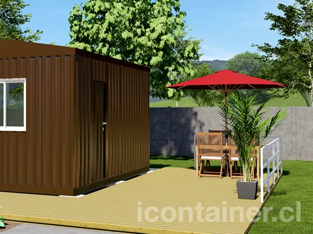 Casa 15 m² · 1 dormitorio — Modelo 15 ALFA 1 03 530 2 — Icontainer