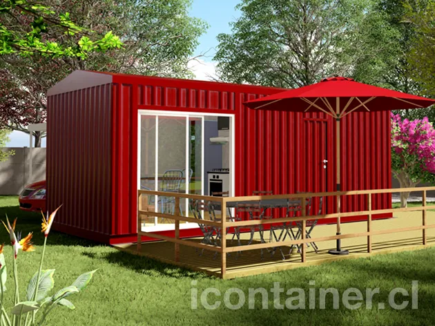 Casa 21 m² · 1 dormitorio — Modelo 21 ALFA 3 11 730 1 — Icontainer