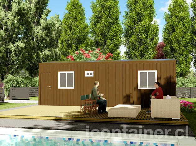 Casa 24 m² · 1 dormitorio — Modelo 24 ALFA 1 03 830 — Icontainer