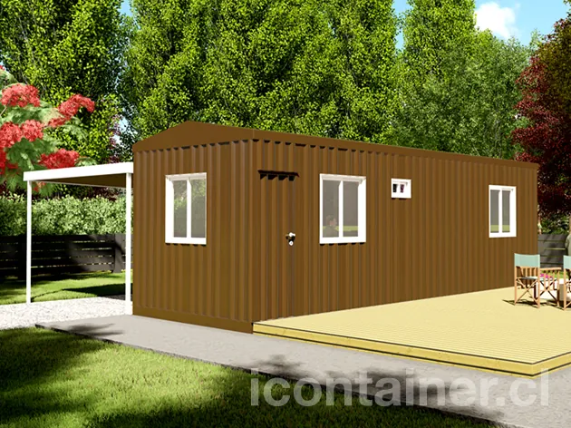 Casa 24 m² · 1 dormitorio — Modelo 24 ALFA 1 03 830 3 — Icontainer