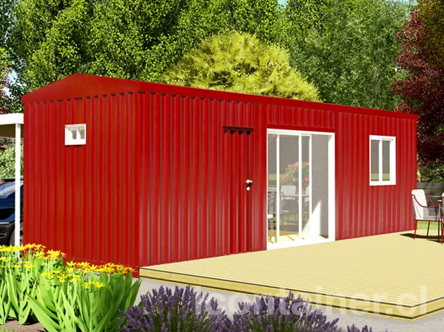 Casa 24 m² · 1 dormitorio — Modelo 24 ALFA 2 11 830 1 — Icontainer
