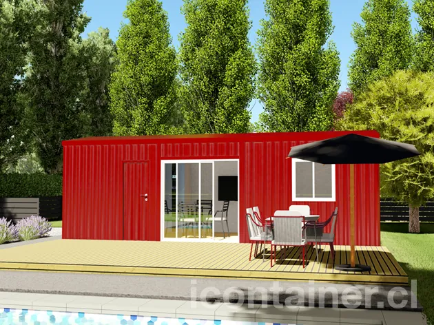 Casa 24 m² · 1 dormitorio — Modelo 24 ALFA 2 11 830 3 — Icontainer