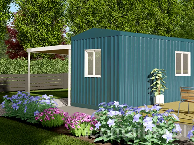 Casa 24 m² · 2 dormitorios — Modelo 24 BETA 1 03 830 2 — Icontainer