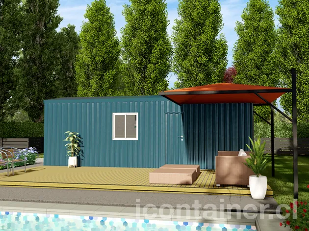 Casa 24 m² · 2 dormitorios — Modelo 24 BETA 1 03 830 3 — Icontainer