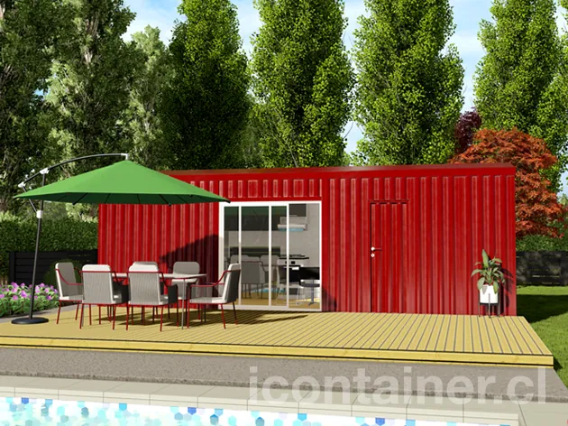 Casa 24 m² · 2 dormitorios — Modelo 24 BETA 1 12 830 1 — Icontainer