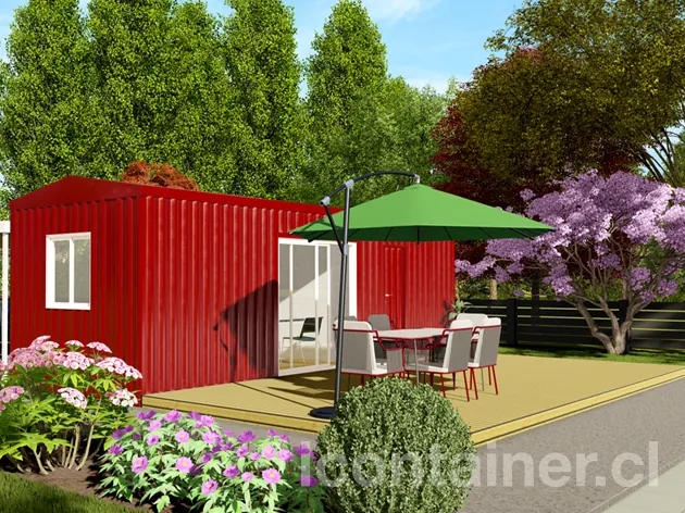Casa 24 m² · 2 dormitorios — Modelo 24 BETA 1 12 830 2 — Icontainer