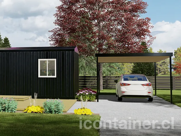 Casa 27 m² · 2 dormitorios — Modelo 27 BETA 1 03 930 4 — Icontainer