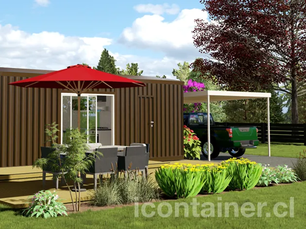 Casa 27 m² · 2 dormitorios — Modelo 27 BETA 1 12 930 2 — Icontainer