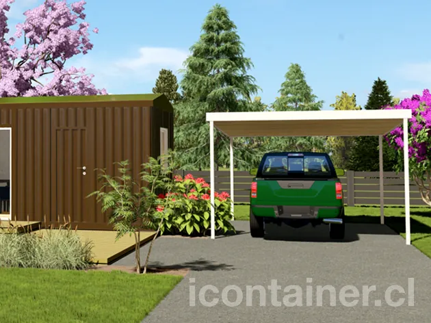 Casa 27 m² · 2 dormitorios — Modelo 27 BETA 1 12 930 4 — Icontainer