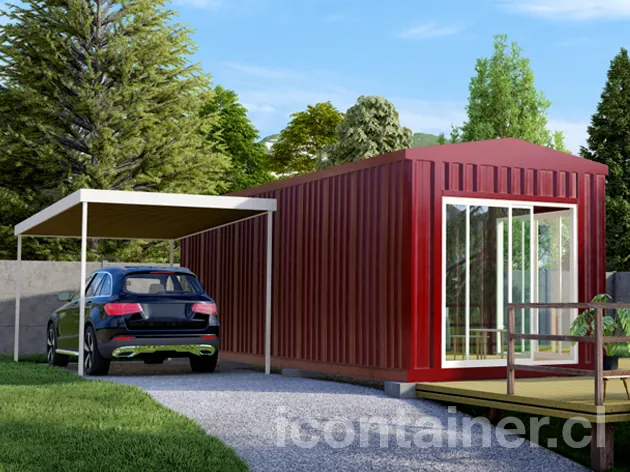 Casa 27 m² · 1 dormitorio — Modelo 27ALFA 1 21 930 3 — Icontainer