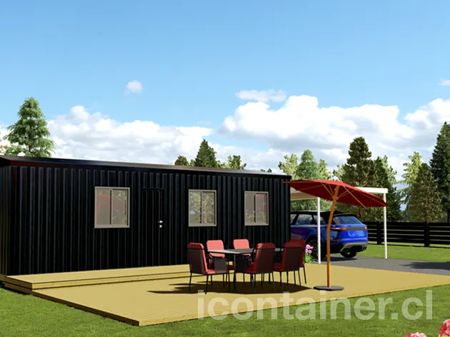 Casa 27 m² · 1 dormitorio — Modelo 27ALFA 2 03 930 2 — Icontainer