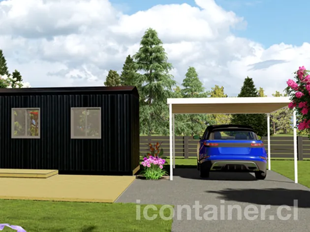 Casa 27 m² · 1 dormitorio — Modelo 27ALFA 2 03 930 4 — Icontainer