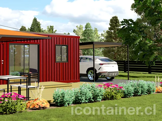 Casa 27 m² · 1 dormitorio — Modelo 27ALFA 2 12 930 2 — Icontainer