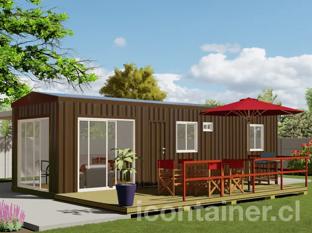 Casa 30 m² · 1 dormitorio — Modelo 30 ALFA 1 22 1030 1 — Icontainer