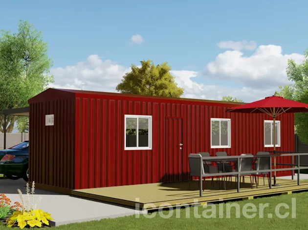 Casa 30 m² · 1 dormitorio — Modelo 30 ALFA 2 03 1030 1 — Icontainer