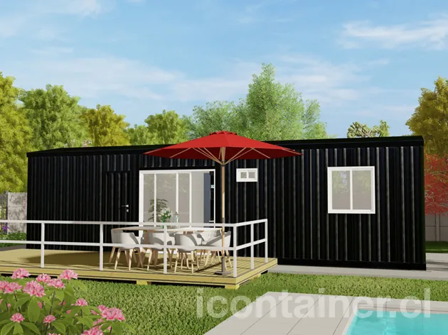 Casa 30 m² · 2 dormitorios — Modelo 30 BETA 1 12 1030 2 — Icontainer