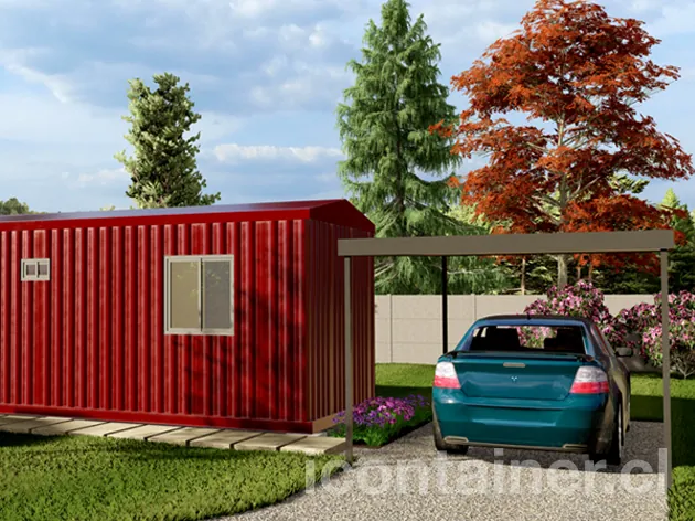 Casa 33 m² · 2 dormitorios — Modelo 33 BETA 1 03 1130 4 — Icontainer