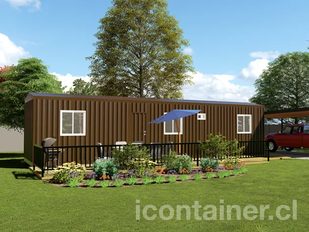 Casa 36 m² · 1 dormitorio — Modelo 36 ALFA 1 03 1230 1 — Icontainer