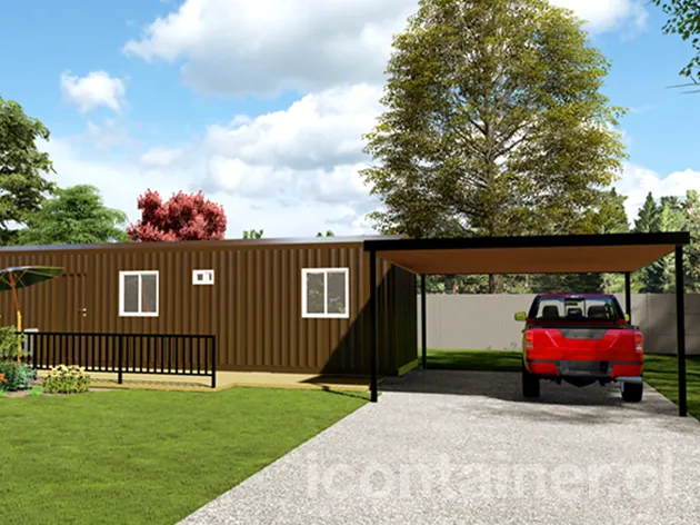Casa 36 m² · 1 dormitorio — Modelo 36 ALFA 1 03 1230 3 — Icontainer