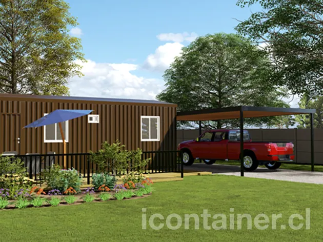 Casa 36 m² · 1 dormitorio — Modelo 36 ALFA 1 03 1230 4 — Icontainer