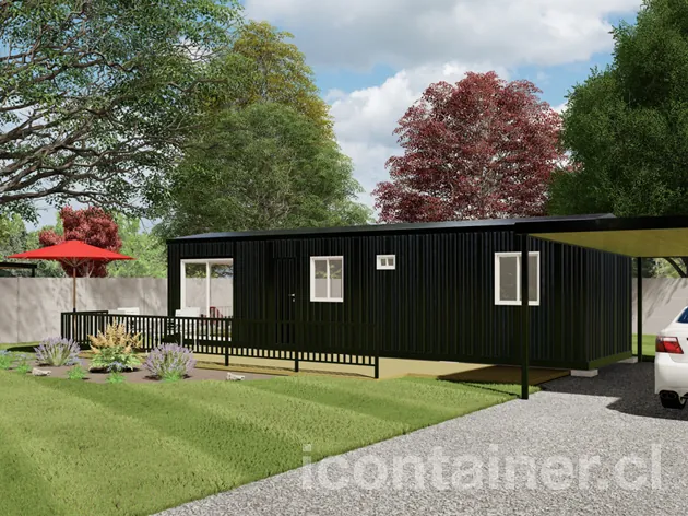Casa 36 m² · 1 dormitorio — Modelo 36 ALFA 1 22 1230 2 — Icontainer