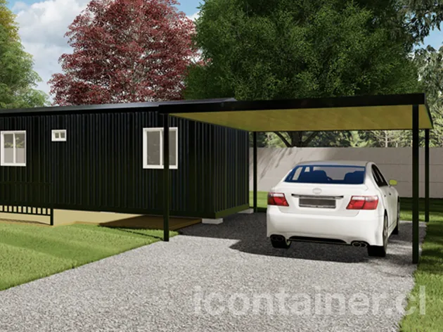 Casa 36 m² · 1 dormitorio — Modelo 36 ALFA 1 22 1230 3 — Icontainer