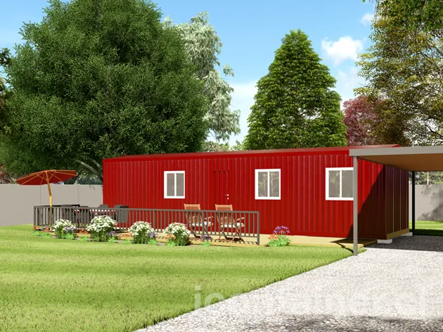 Casa 36 m² · 1 dormitorio — Modelo 36 ALFA 2 03 1230 1 — Icontainer