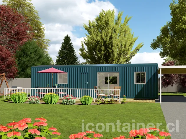 Casa 36 m² · 1 dormitorio — Modelo 36 ALFA 2 12 1230 3 — Icontainer