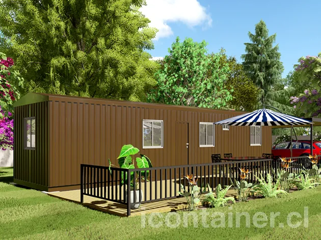 Casa 36 m² · 2 dormitorios — Modelo 36 BETA 1 04 1230 1 — Icontainer