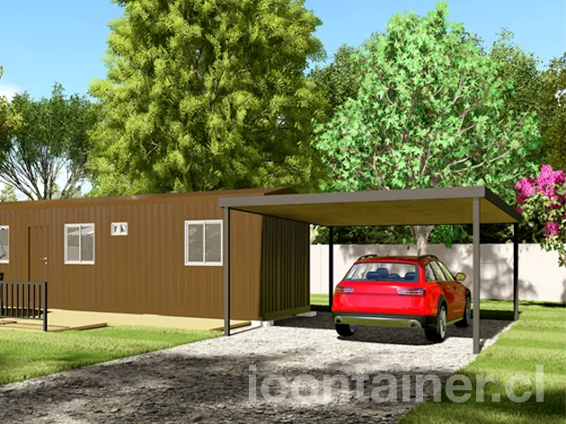 Casa 36 m² · 2 dormitorios — Modelo 36 BETA 1 04 1230 3 — Icontainer