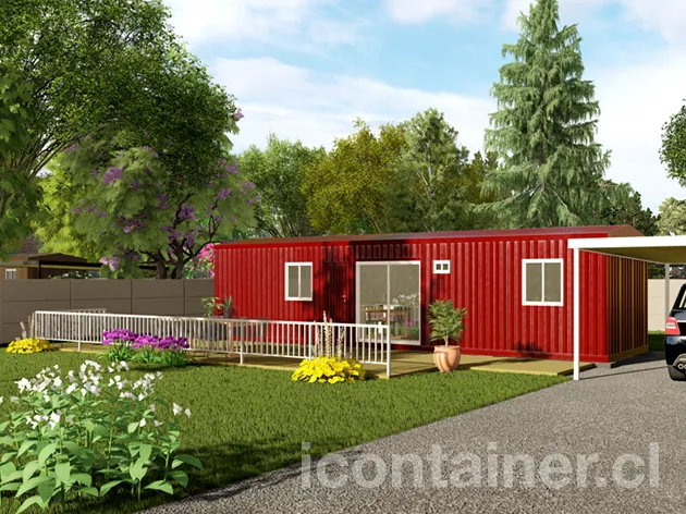 Casa 36 m² · 2 dormitorios — Modelo 36 BETA 1 13 1230 2 — Icontainer