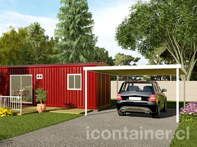 Casa 36 m² · 2 dormitorios — Modelo 36 BETA 1 13 1230 3 — Icontainer