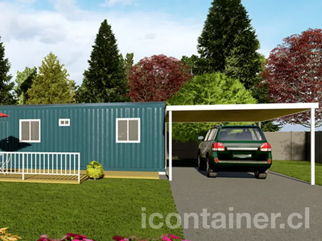 Casa 36 m² · 3 dormitorios — Modelo 36 CHARLIE 1 04 1230 3 — Icontainer