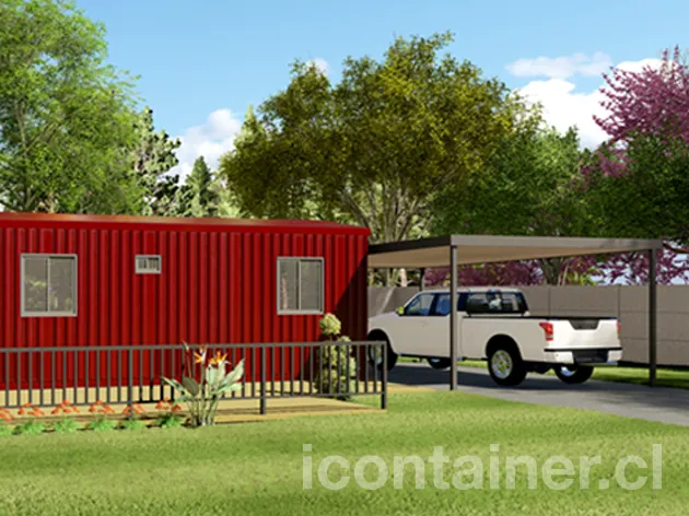 Casa 36 m² · 3 dormitorios — Modelo 36 CHARLIE 2 04 1230 2 — Icontainer