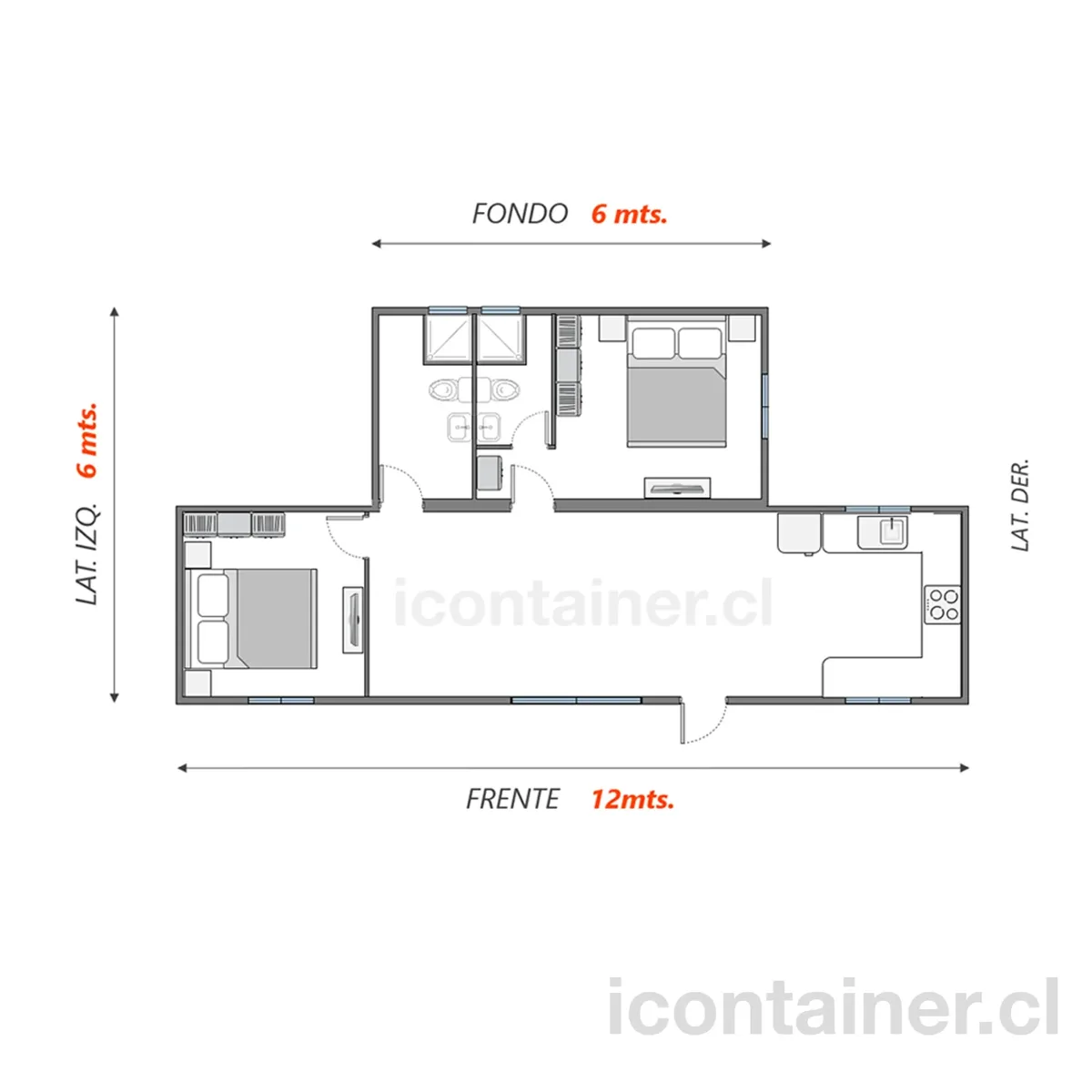 Modelo: C2-54H3-2B3-6301230-1700 — Icontainer