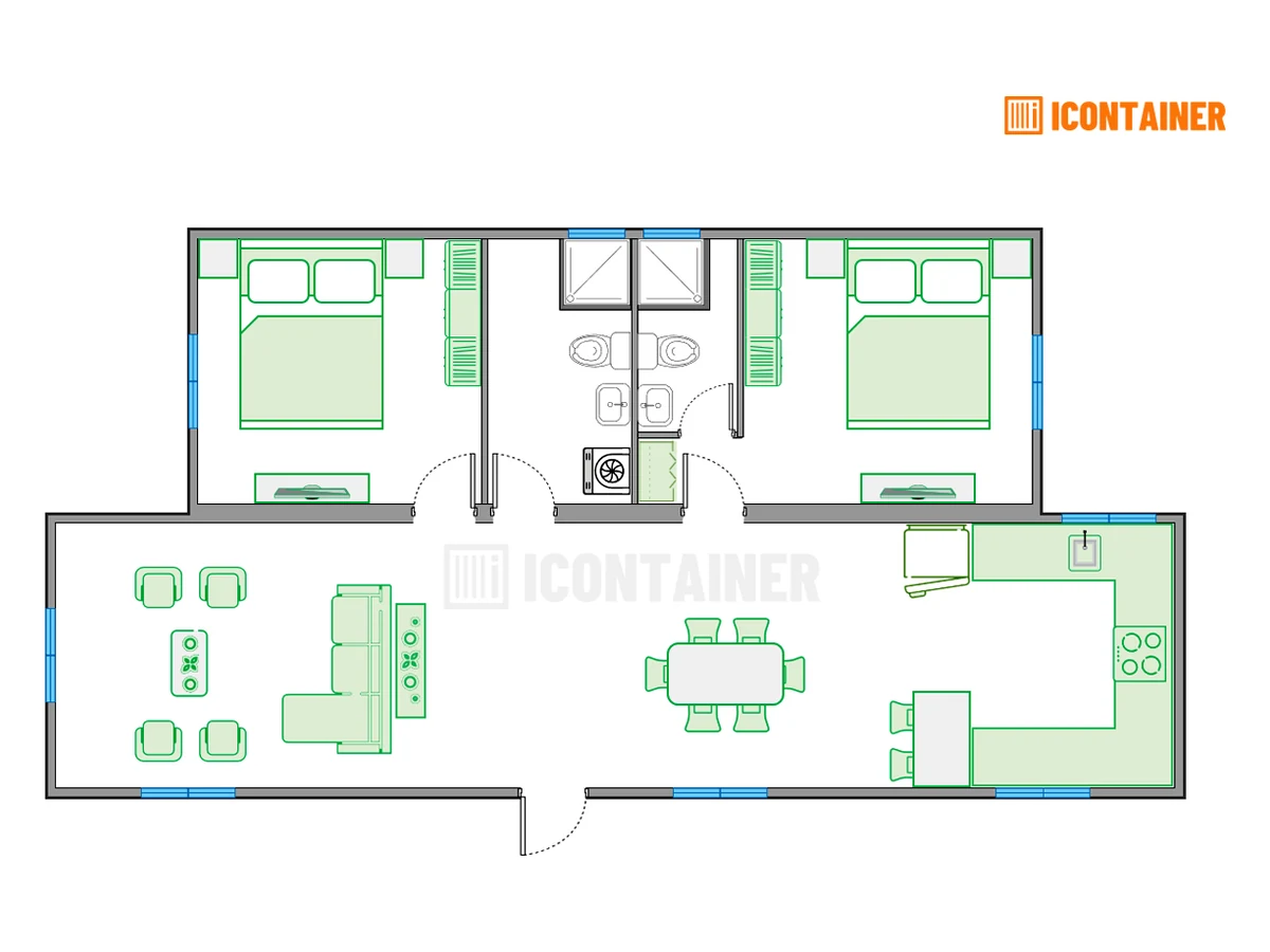 Modelo: C2-63H3-2B3-9301230-1800 — Icontainer