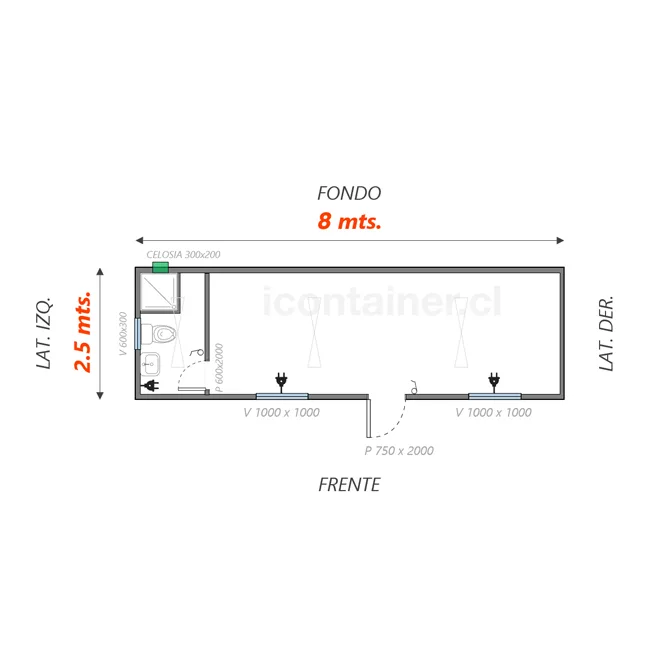 Oficina 20 M2 +Baño Completo 2 — Icontainer