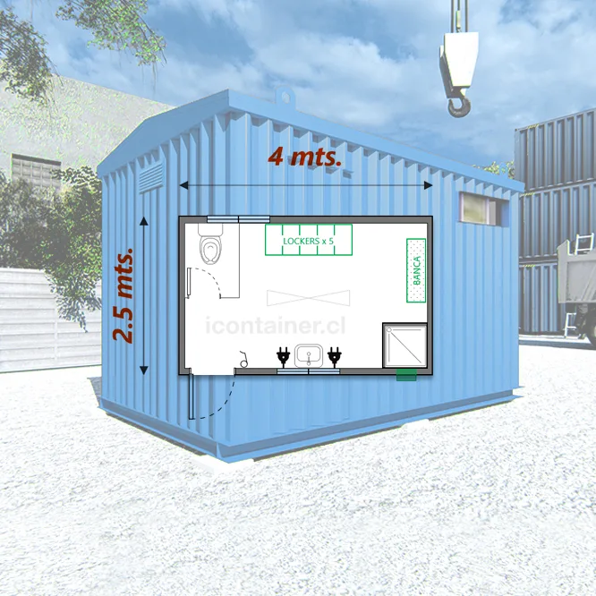Baño 10 M2 |  10 personas — Icontainer