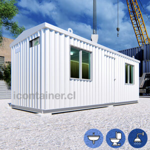 Oficina 6 x 2,5 mts. con Baño Completo