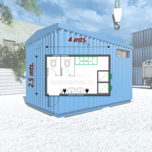 Baño 10 M2 |  20 personas