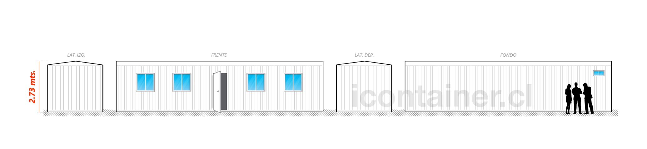 2. Oficina H1B2-1130 icontainer-1-Elevacion