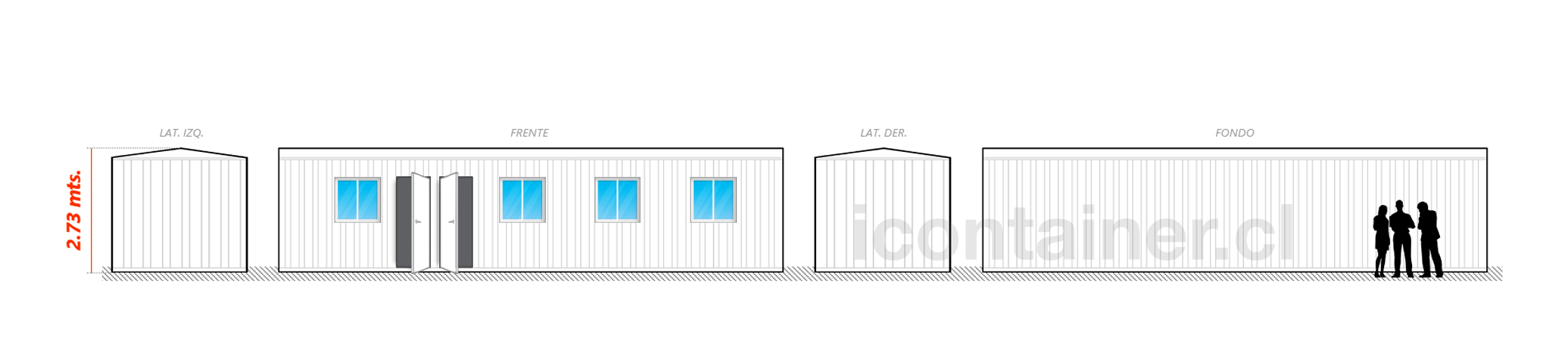 4. Oficina H2-1130-P2 icontainer-1-Elevacion