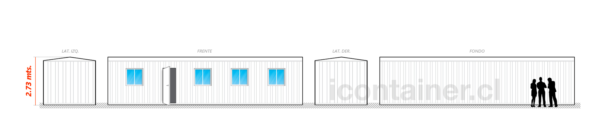 4. Oficina H2-1130 icontainer-1-Elevacion