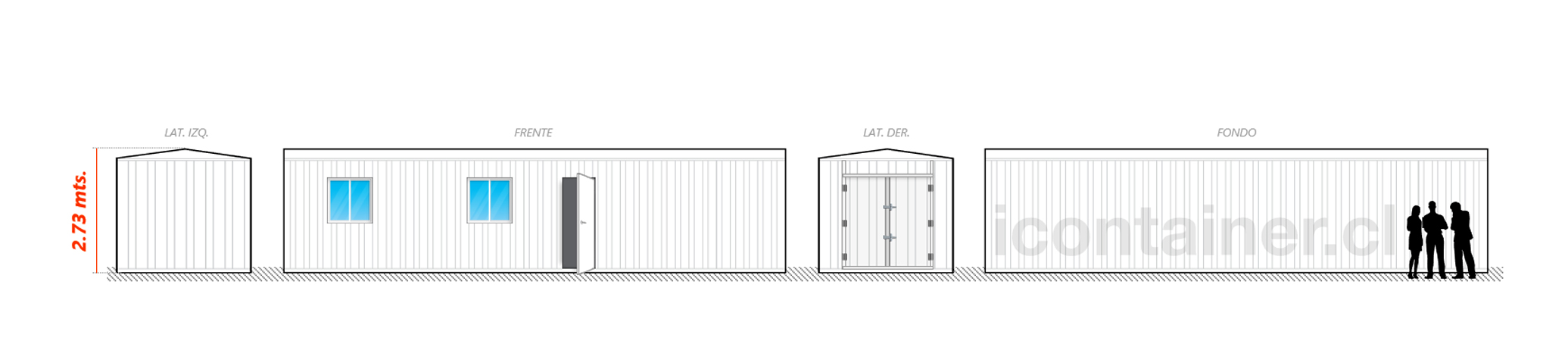 6. Oficina H1-1130-B1-P2 icontainer-1-Elevacion