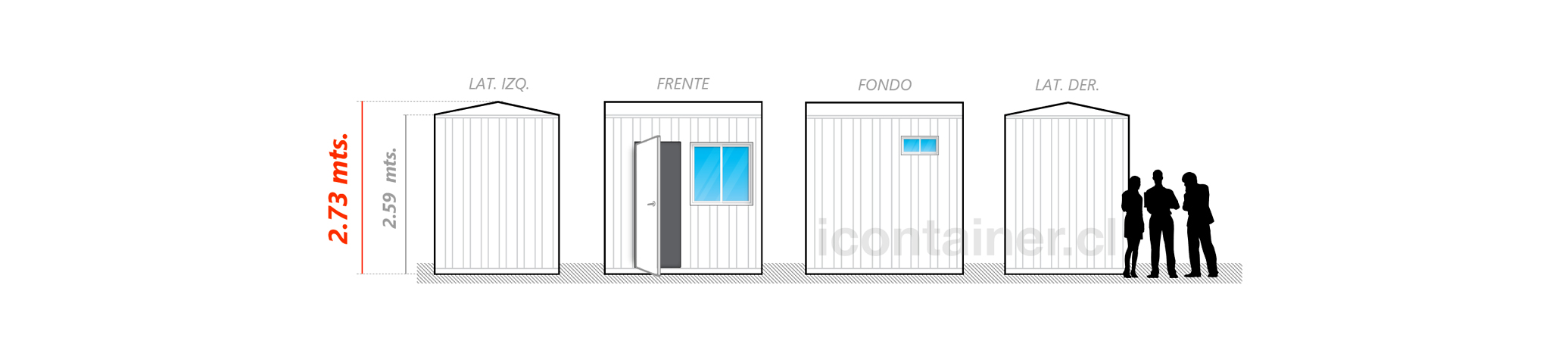 Oficina H1B2-225 icontainer-Elevación-1