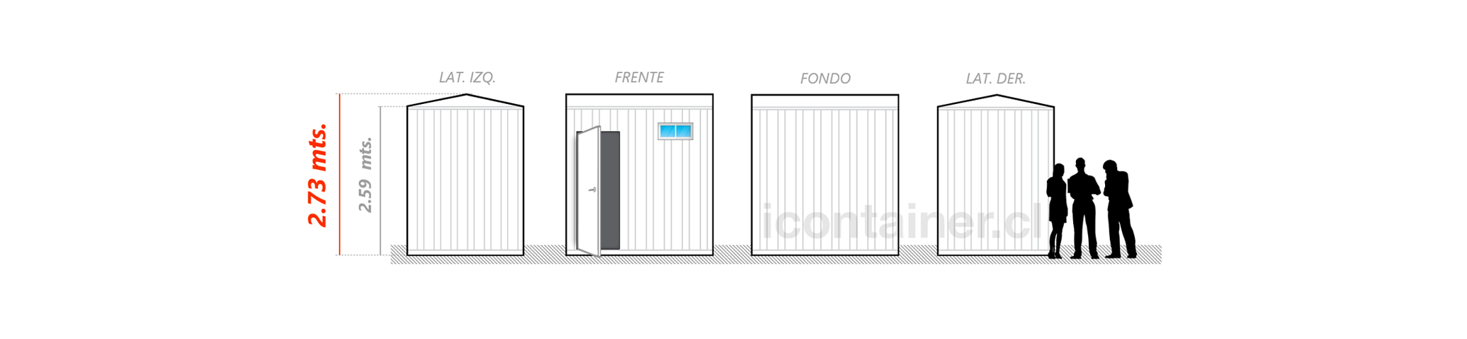 Oficina H1B2-225 icontainer-Elevación-2